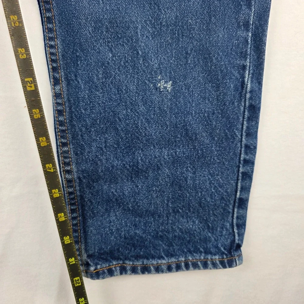 Vintage Levis 505 Orange Tab Jeans Mens 36x34 Blue Straight Leg Denim - Picture 6 of 10